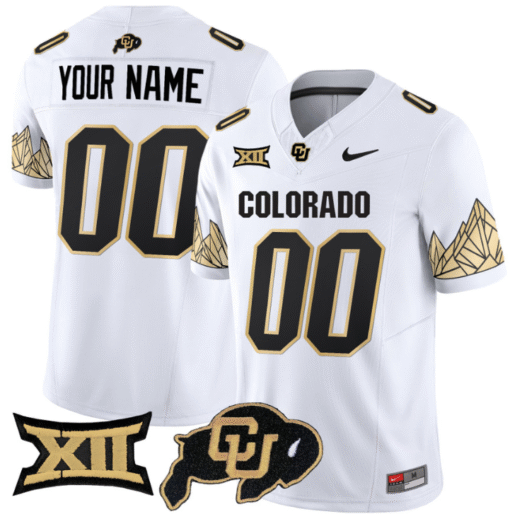 Custom Colorado Buffaloes Jersey Name, Number Vapor Big 12 XII Patch Stitched Football - Image 2