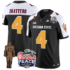 Cam Skattebo Jersey #4 Arizona State Peach Bowl Patch Stitched Football
