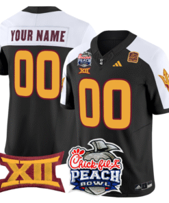 Custom Arizona State Jersey 2025 Peach Bowl Patch Stitched Football