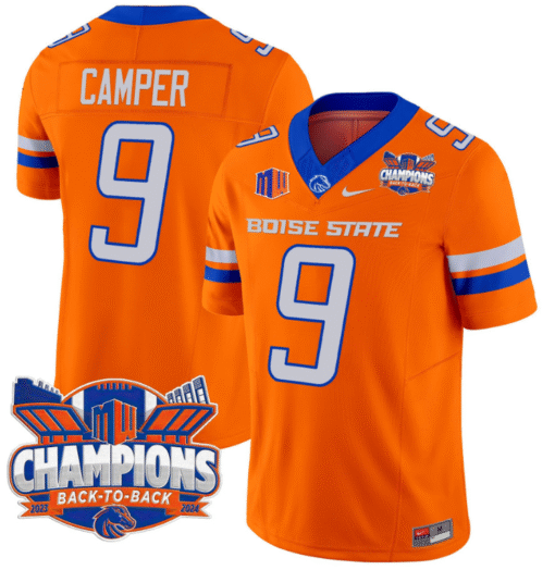 Cameron Camper Jersey #9 Boise State Broncos Back To Back Champions Stitched Football - Image 5