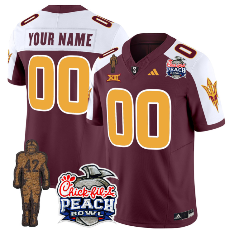 Custom Sun Devils Pat Tillman Jersey Arizona State Peach Bowl V2 Stitched Football 9 Custom Sun Devils Pat Tillman Jersey Arizona State Peach Bowl V2 Stitched Football - Image 9