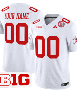 Alternative view of Custom Nebraska Cornhuskers Jersey 2024 Vapor Stitched Football