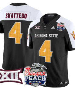 Cam Skattebo Jersey #4 Arizona State Sun Devils 2025 Peach Bowl Stitched Football