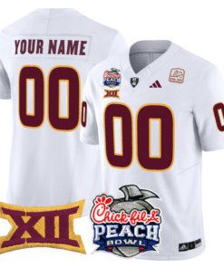 Alternative view of Custom Arizona State Jersey 2025 Peach Bowl Patch Stitched Football