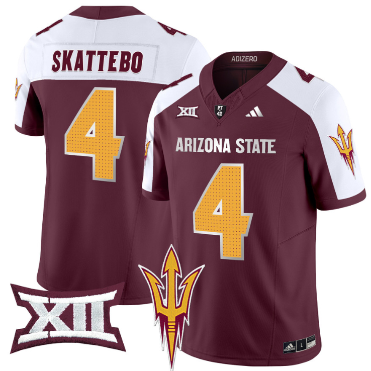 Cam Skattebo Jersey #4 Arizona State Sun Devils 2024 Vapor Limited Stitched Football 3 Cam Skattebo Jersey #4 Arizona State Sun Devils 2024 Vapor Limited Stitched Football - Image 3