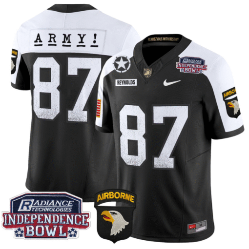 Casey Reynolds Jersey #87 Army Black Knights Independence Bowl Patch Stitched Football