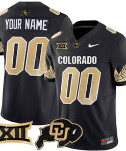 Custom Colorado Buffaloes Jersey Name, Number Vapor Big 12 XII Patch Stitched Football