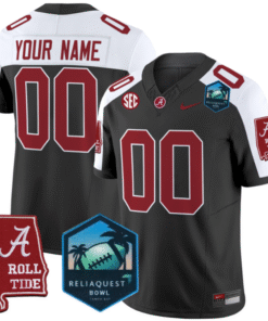 Custom Alabama Crimson Tide Jersey 2025 ReliaQuest Bowl Patch Stitched Football
