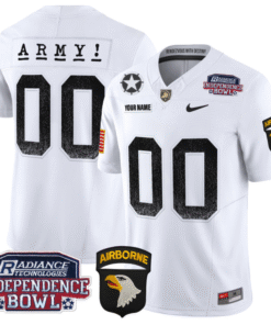 Alternative view of Custom Army Black Knights Jersey Independence Bowl Patch 2024 Vapor Stitched Football