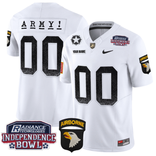 Custom Army Black Knights Jersey Independence Bowl Patch 2024 Vapor Stitched Football - Image 2