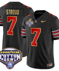 CJ Stroud Jersey #7 Ohio State 'Heritage Stripe' Cotton Bowl Stitched Football