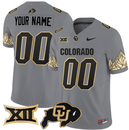 Custom Colorado Buffaloes Jersey Name, Number Vapor Big 12 XII Patch Stitched Football - Image 5