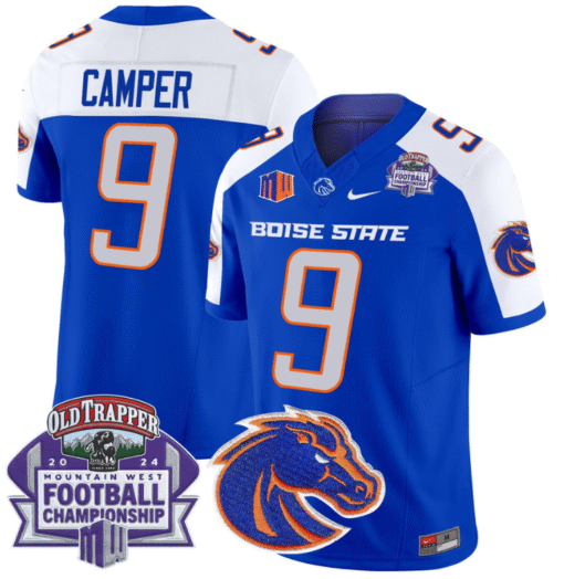 Cameron Camper Jersey #9 Boise State Broncos 2024 Championship Stitched Football - Image 4