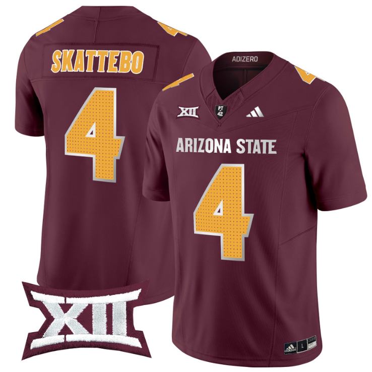 Cam Skattebo Jersey #4 Arizona State Sun Devils 2024 Vapor Limited Stitched Football 2 Cam Skattebo Jersey #4 Arizona State Sun Devils 2024 Vapor Limited Stitched Football - Image 2