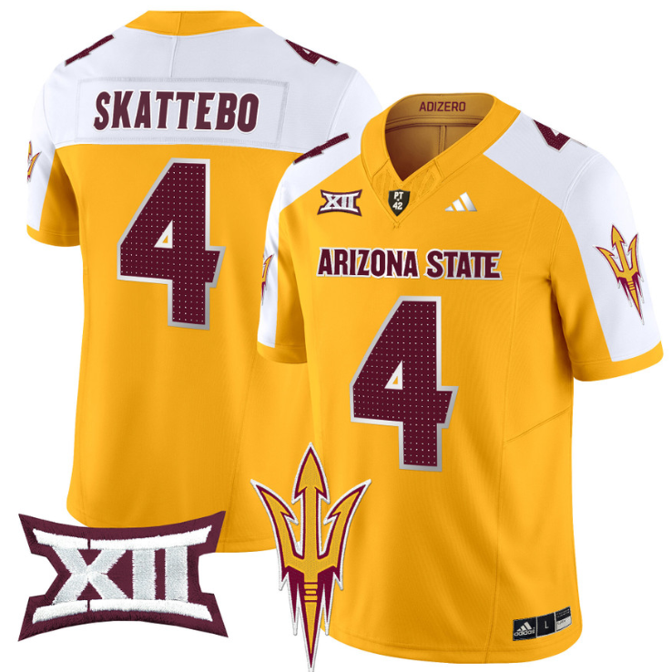 Cam Skattebo Jersey #4 Arizona State Sun Devils 2024 Vapor Limited Stitched Football 5 Cam Skattebo Jersey #4 Arizona State Sun Devils 2024 Vapor Limited Stitched Football - Image 5