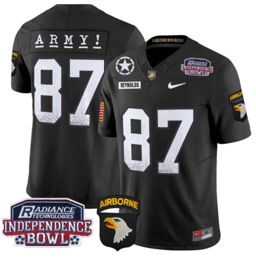 Casey Reynolds Jersey #87 Army Black Knights Independence Bowl Patch Stitched Football - Image 5