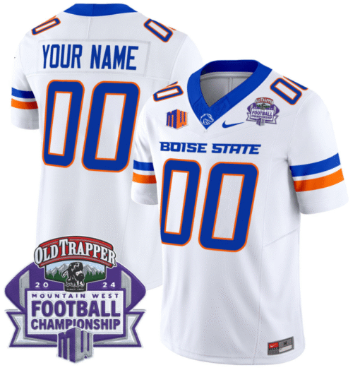 Custom Boise State Broncos Jersey 2024 Championship Patch Stitched Football - Image 2
