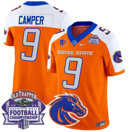 Cameron Camper Jersey #9 Boise State Broncos 2024 Championship Stitched Football - Image 6