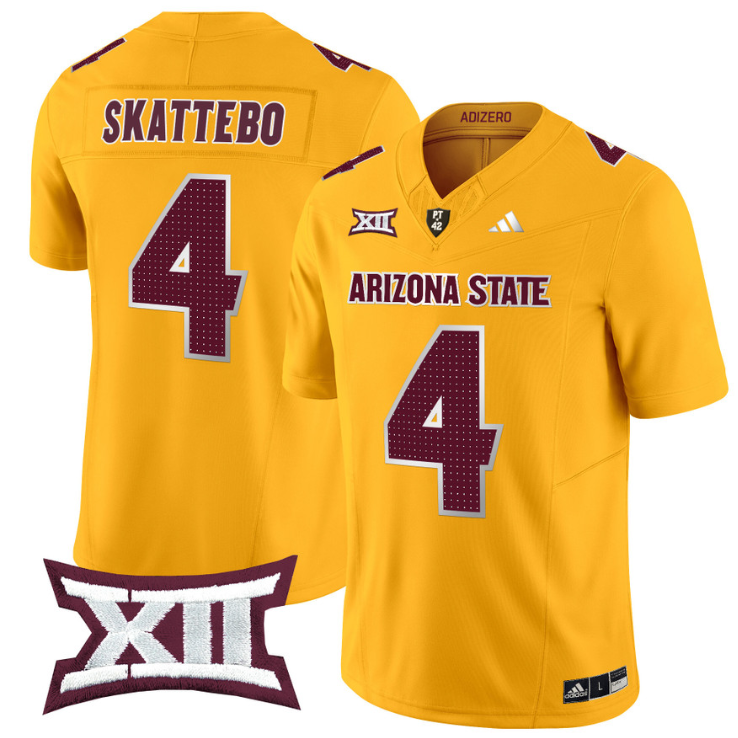 Cam Skattebo Jersey #4 Arizona State Sun Devils 2024 Vapor Limited Stitched Football 4 Cam Skattebo Jersey #4 Arizona State Sun Devils 2024 Vapor Limited Stitched Football - Image 4