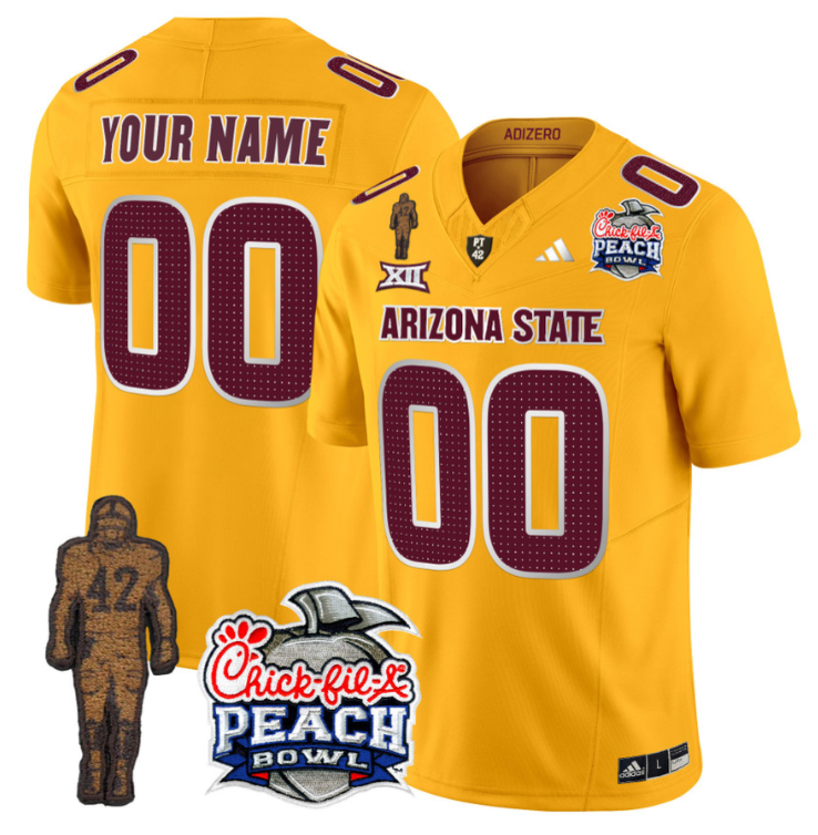 Custom Sun Devils Pat Tillman Jersey Arizona State Peach Bowl V2 Stitched Football 4 Custom Sun Devils Pat Tillman Jersey Arizona State Peach Bowl V2 Stitched Football - Image 4
