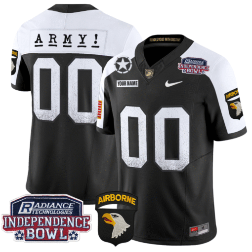 Custom Army Black Knights Jersey Independence Bowl Patch 2024 Vapor Stitched Football