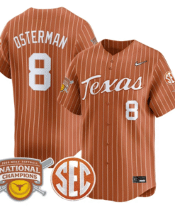 Cat Osterman Jersey #8 Texas Longhorns 2025 National Champions Stitched Baseball