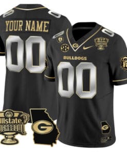 Alternative view of Custom Georgia Bulldogs Jersey 2025 Sugar Bowl Patch Vapor Limited Stitched Football