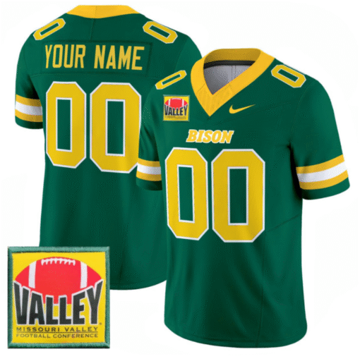 Custom NDSU Bison Jersey Name, Number College Stitched Football