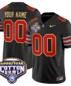 Custom Ohio State Jersey 'Heritage Stripe' Cotton Bowl Patch Stitched Football