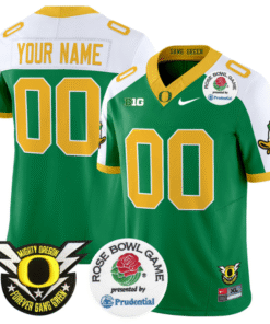 Custom Oregon Ducks Jersey 2025 Rose Bowl Vapor Stitched Football