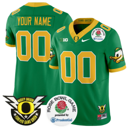 Custom Oregon Ducks Jersey 2025 Rose Bowl Vapor Stitched Football - Image 3