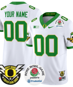 Alternative view of Custom Oregon Ducks Jersey 2025 Rose Bowl Vapor Stitched Football