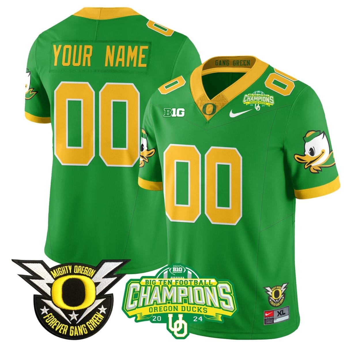 Custom Oregon Ducks Jersey Name, Number 2024 Big Ten Champions Stitched Football 4 Custom Oregon Ducks Jersey Name, Number 2024 Big Ten Champions Stitched Football - Image 4