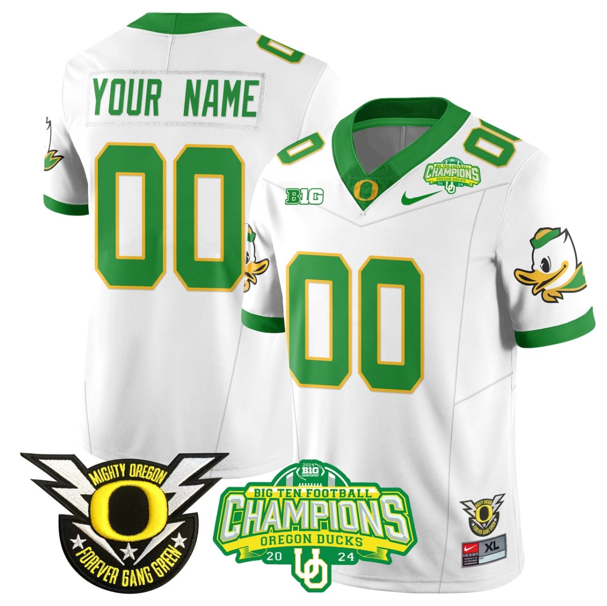 Custom Oregon Ducks Jersey Name, Number 2024 Big Ten Champions Stitched Football 3 Custom Oregon Ducks Jersey Name, Number 2024 Big Ten Champions Stitched Football - Image 3