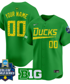 Custom Oregon Ducks Jersey Softball 2025 World Series Stitched Green
