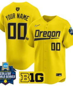 Alternative view of Custom Oregon Ducks Jersey Softball 2025 World Series Stitched Baseball