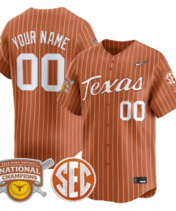 Custom Texas Longhorns Jersey 2025 National Championsn Stitched Baseball