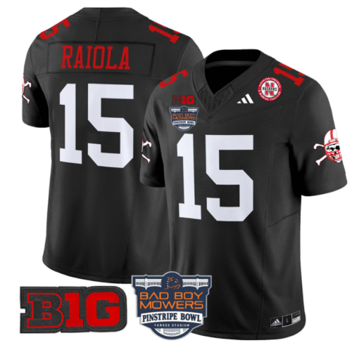 Dylan Raiola Jersey #15 Nebraska Cornhuskers 2025 Pinstripe Bowl Stitched Football - Image 4