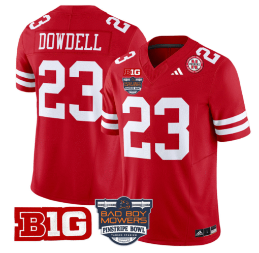 Dante Dowdell Jersey #23 Nebraska Cornhuskers 2025 Pinstripe Bowl Stitched Football - Image 4