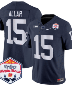 Alternative view of Drew Allar Jersey #15 Penn State 2024 Fiesta Bowl Patch Stitched Football