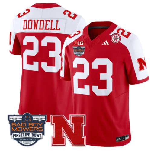 Dante Dowdell Jersey #23 Nebraska Cornhuskers 2025 Pinstripe Bowl Stitched Football - Image 3