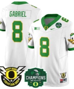 Alternative view of Dillon Gabriel Jersey #8 Oregon Ducks 2024 Big Ten Champions Stitched Football