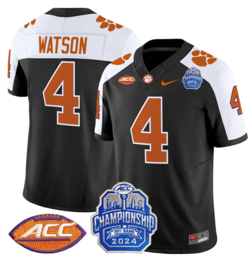 Deshaun Watson Jersey #4 Clemson Tigers 2024 ACC Championship Patch Stitched Football