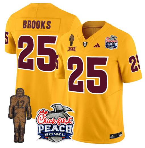 DeCarlos Brooks Jersey #25 Arizona State Peach Bowl Patch Stitched Football - Image 5