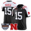 Dylan Raiola Jersey #15 Nebraska Cornhuskers 2025 Pinstripe Bowl Stitched Football