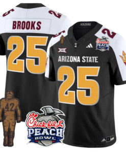 DeCarlos Brooks Jersey #25 Arizona State Peach Bowl Patch Stitched Football