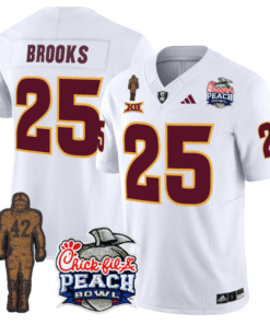 Alternative view of DeCarlos Brooks Jersey #25 Arizona State Peach Bowl Patch Stitched Football