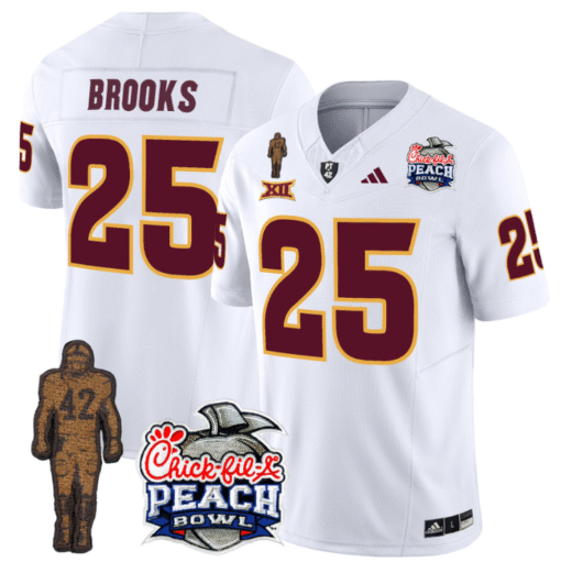 DeCarlos Brooks Jersey #25 Arizona State Peach Bowl Patch Stitched Football - Image 2