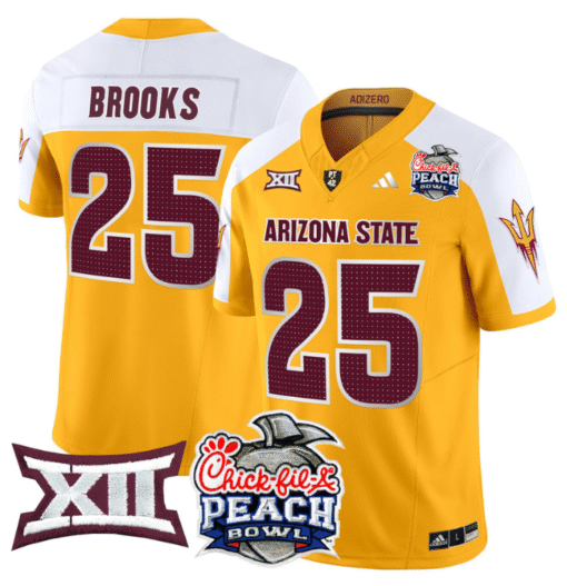 DeCarlos Brooks Jersey #25 Arizona State Sun Devils 2025 Peach Bowl Stitched Football - Image 5