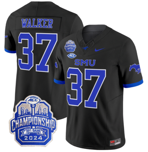 Doak Walker Jersey #37 SMU Mustangs 2024 ACC Championship Patch Stitched Football - Image 7
